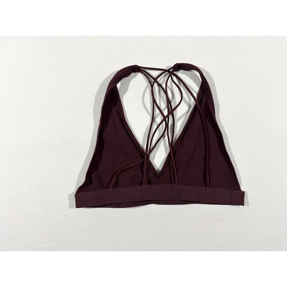 Lululemon A Little Bit Closer Bralette Sz S L DKAD Dark Adobe Strappy Purple - Picture 6 of 6
